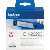 Brother Endlos-Etikettenrolle DK-22223, Schriftband 50 mm x 30,48 Meter, weiß