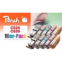 Peach Tinte PI100-309 (10er-Pack) kompatibel zu Canon PGI-525/CLI-526