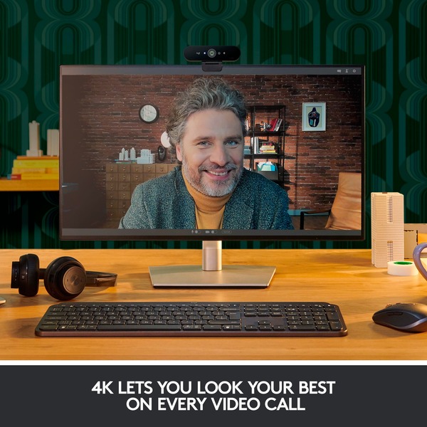 Logitech BRIO Stream, Webcam schwarz, USB, 4K