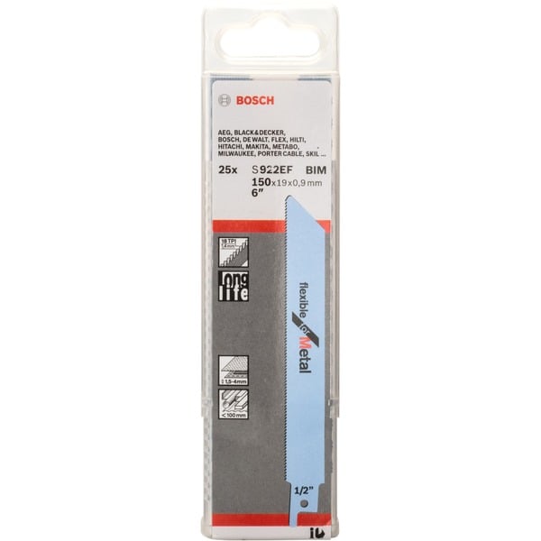S 922 VF Flexible For Wood And Metal Säbelsägeblatt - Bosch Professional