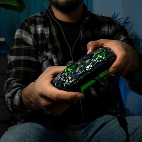 Pdp wired controller neon carbon gamepad anthrazit gr n f r xbox