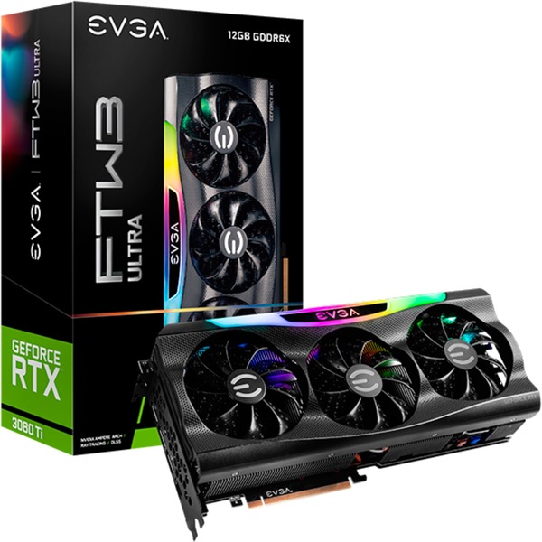 EVGA GeForce RTX 3080 Ti FTW3 ULTRA GAMING LHR, Grafikkarte Lite Hash Rate, 3x DisplayPort, 1x HDMI