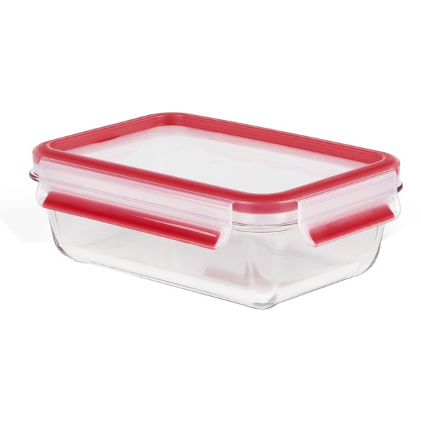 emsa Frischhaltedose CLIP & CLOSE Glas 2,00 Liter transparent rot emsa Frischhaltedose CLIP & CLOSE Glas 2,00 Liter transparent rot