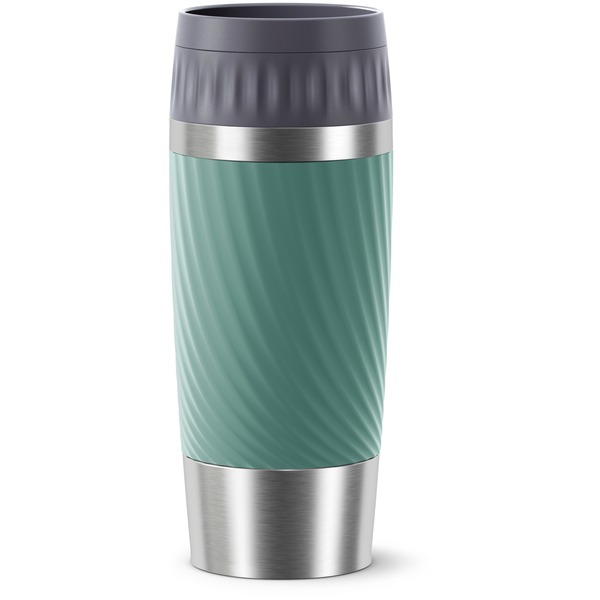 Emsa Thermobecher Travel Mug Easy Twist petrol/edelstahl