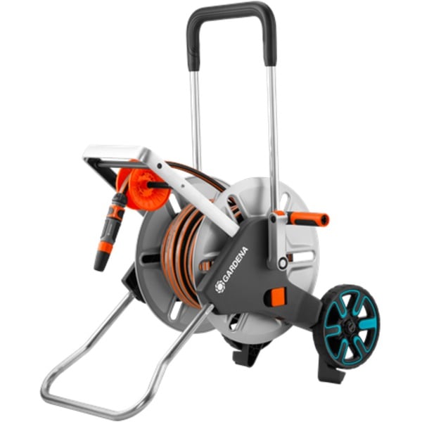 GARDENA Schlauchwagen CleverRoll M Easy Metall Set grau/orange, 25