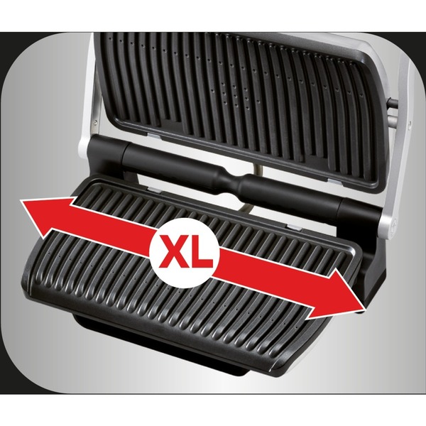 Tefal OptiGrill+ XL GC722D, Kontaktgrill silber/schwarz, 2.000 Watt