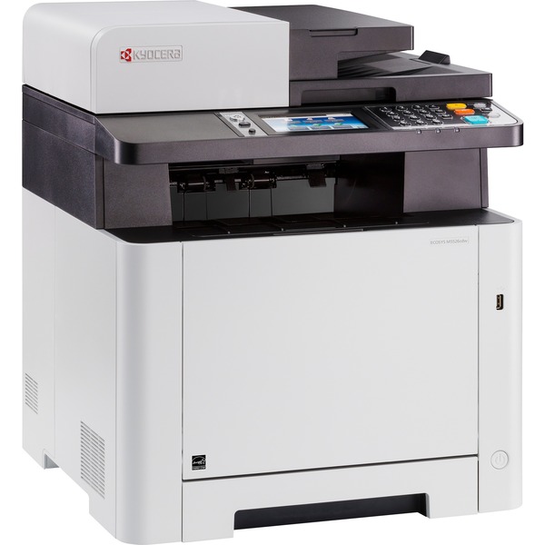 Kyocera ECOSYS M5526CDW, Multifunktionsdrucker grau/schwarz, USB/LAN, WLAN, Scan, Kopie, Fax