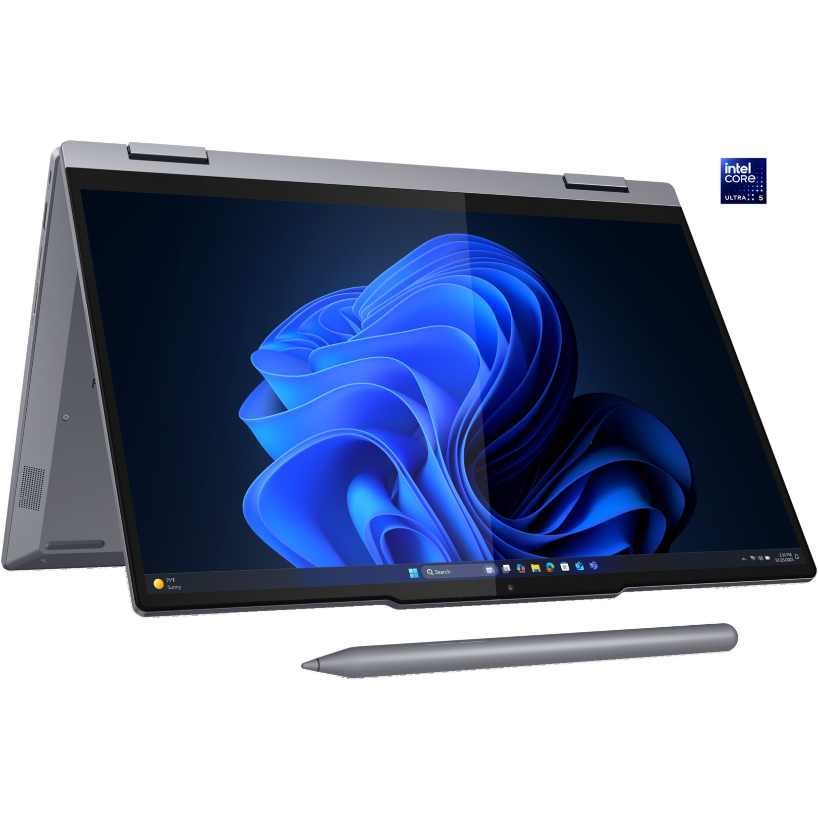 Lenovo ThinkBook 14 2-in-1 G5 (21SQ0012GE), Notebook grau, Intel® Core™ Ultra 5 225U, Intel® Graphics, 32 GB DDR5, 1 TB (1 TB SSD), Windows 11 Pro