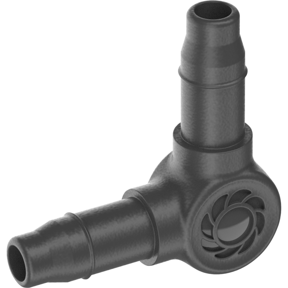 GARDENA Micro-Drip-System L-Stück 4,6mm (3/16"), Verbindung dunkelgrau, 10 Stück, Modell 2023