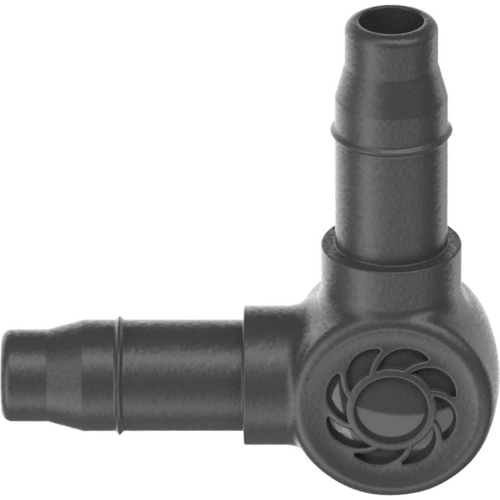 GARDENA Micro-Drip-System L-Stück 4,6mm (3/16"), Verbindung dunkelgrau, 10 Stück, Modell 2023