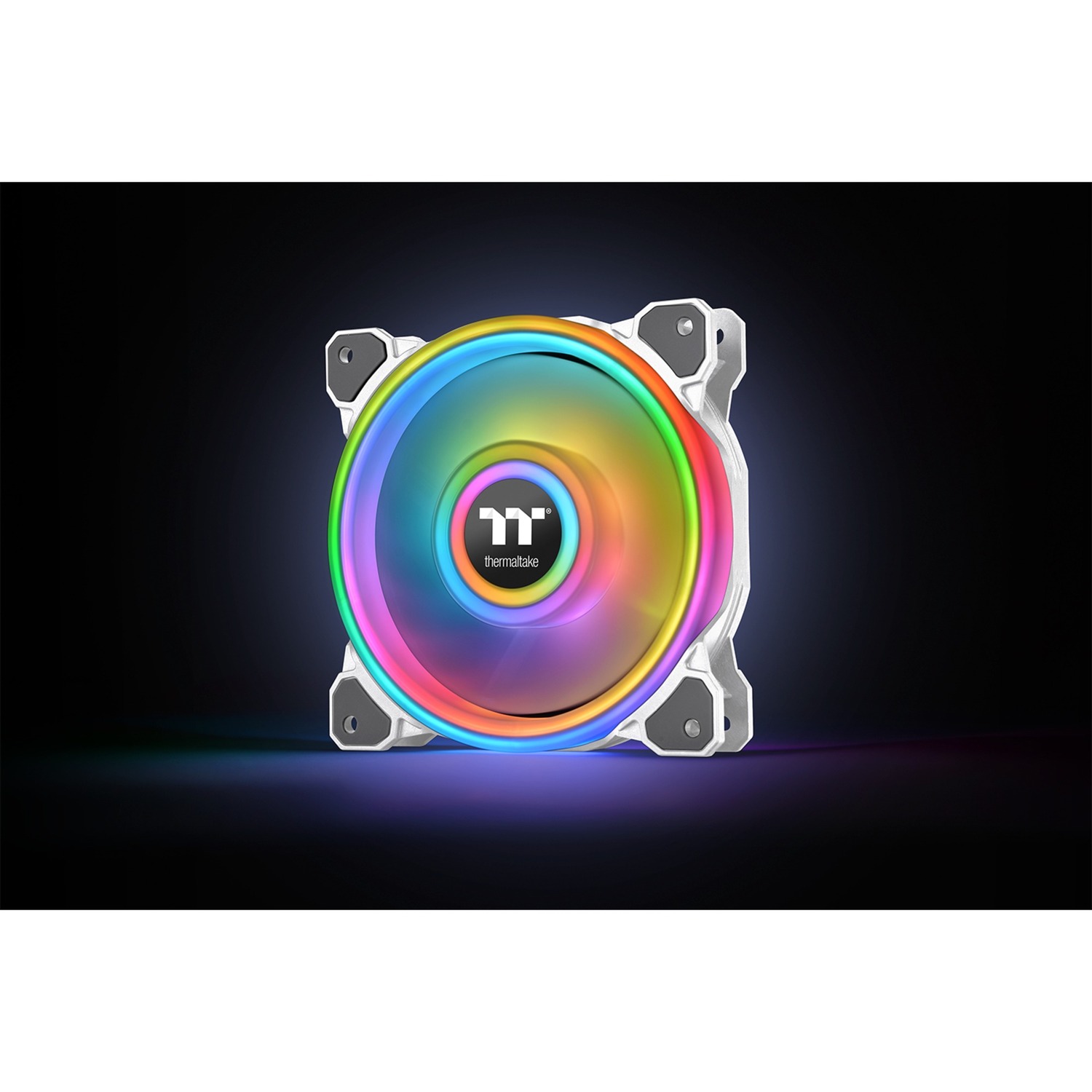 Thermaltake Riing Quad 12 RGB Radiator Fan TT Premium Edition Single Fan Pack - White, Gehäuselüfter weiß, Single Pack, ohne Controller, 120 mm