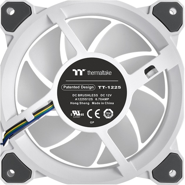 Thermaltake Riing Quad 12 RGB Radiator Fan TT Premium Edition Single Fan Pack - White, Gehäuselüfter weiß, Single Pack, ohne Controller, 120 mm