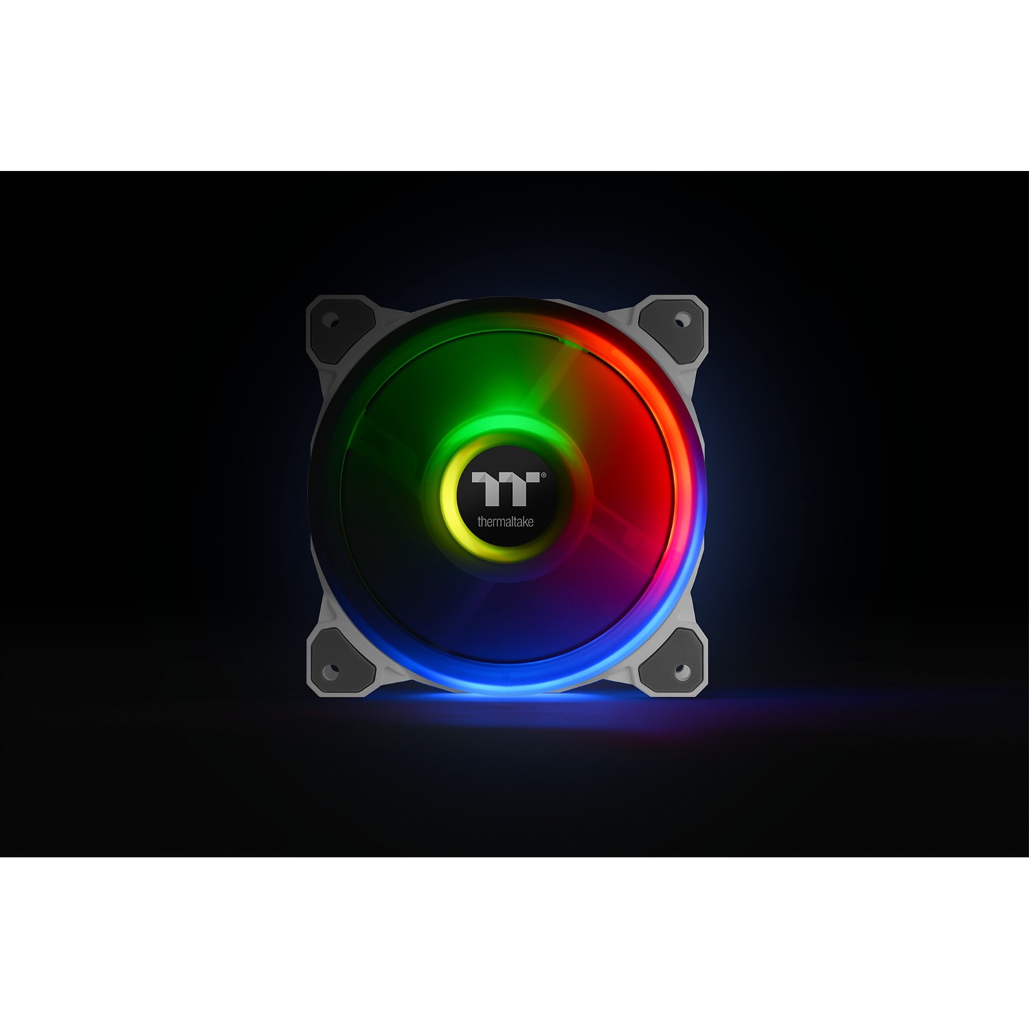 Thermaltake Riing Quad 12 RGB Radiator Fan TT Premium Edition Single Fan Pack - White, Gehäuselüfter weiß, Single Pack, ohne Controller, 120 mm