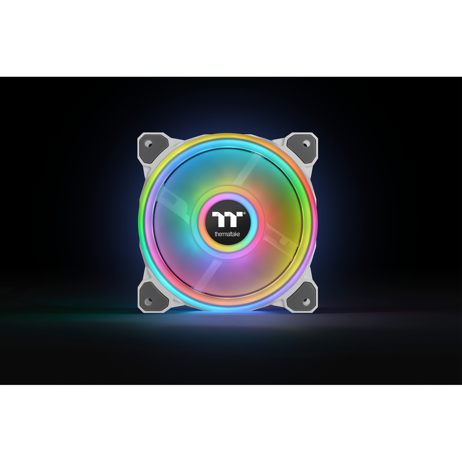 Thermaltake Riing Quad 12 RGB Radiator Fan TT Premium Edition Single Fan Pack - White, Gehäuselüfter weiß, Single Pack, ohne Controller, 120 mm