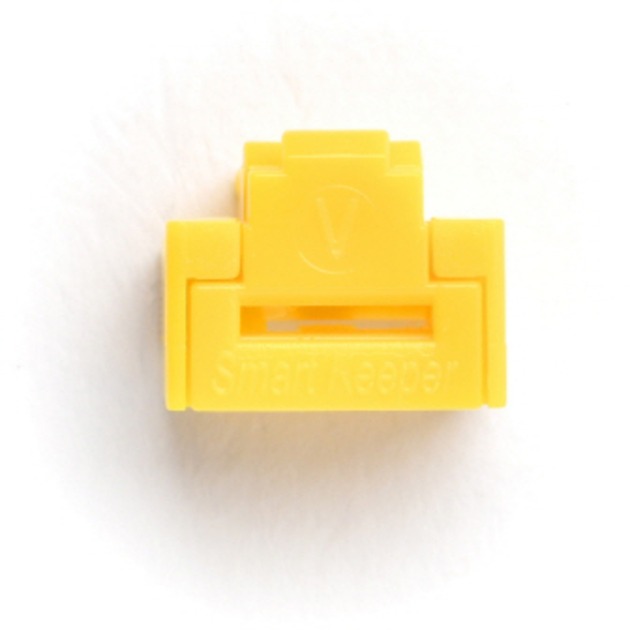 SMARTKEEPER ESSENTIAL RJ45 Port Lock (NL03), Einsteckschloss Farbcode Gelb, 12 Stück