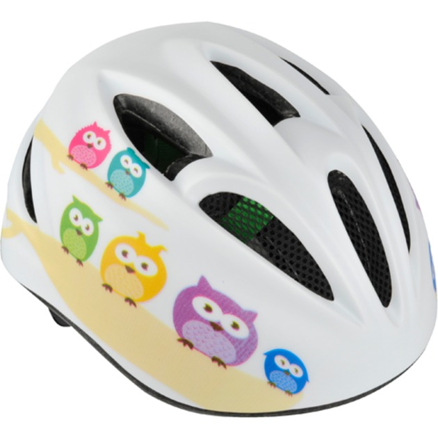 FISCHER Fahrrad Fahrradhelm Kinder Eule XSS weiß, Größe XS FISCHER Kinder Fahrrad Helm Eule, Größe: SM