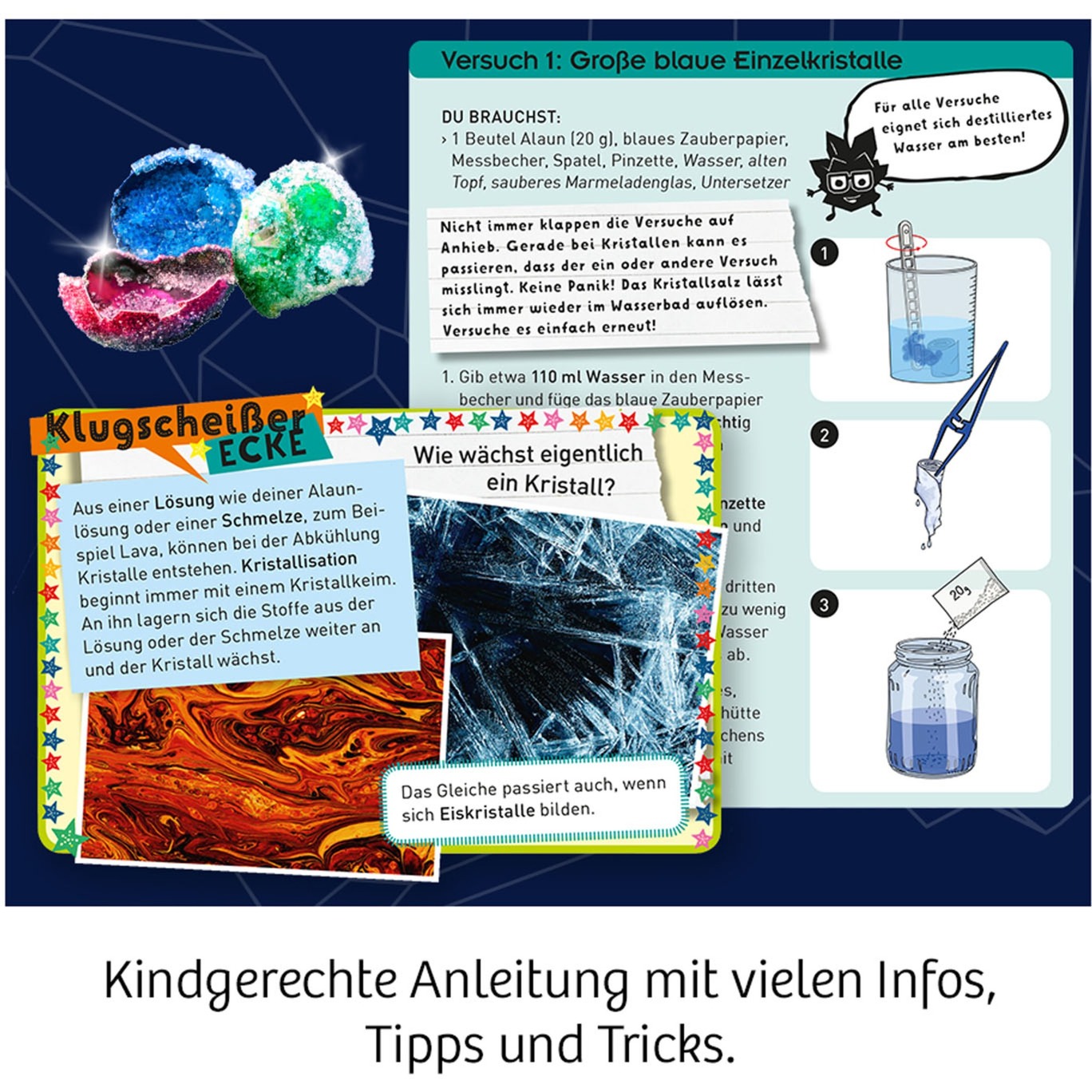KOSMOS Fun Science Geheimnisvolle Kristallwelt, Experimentierkasten