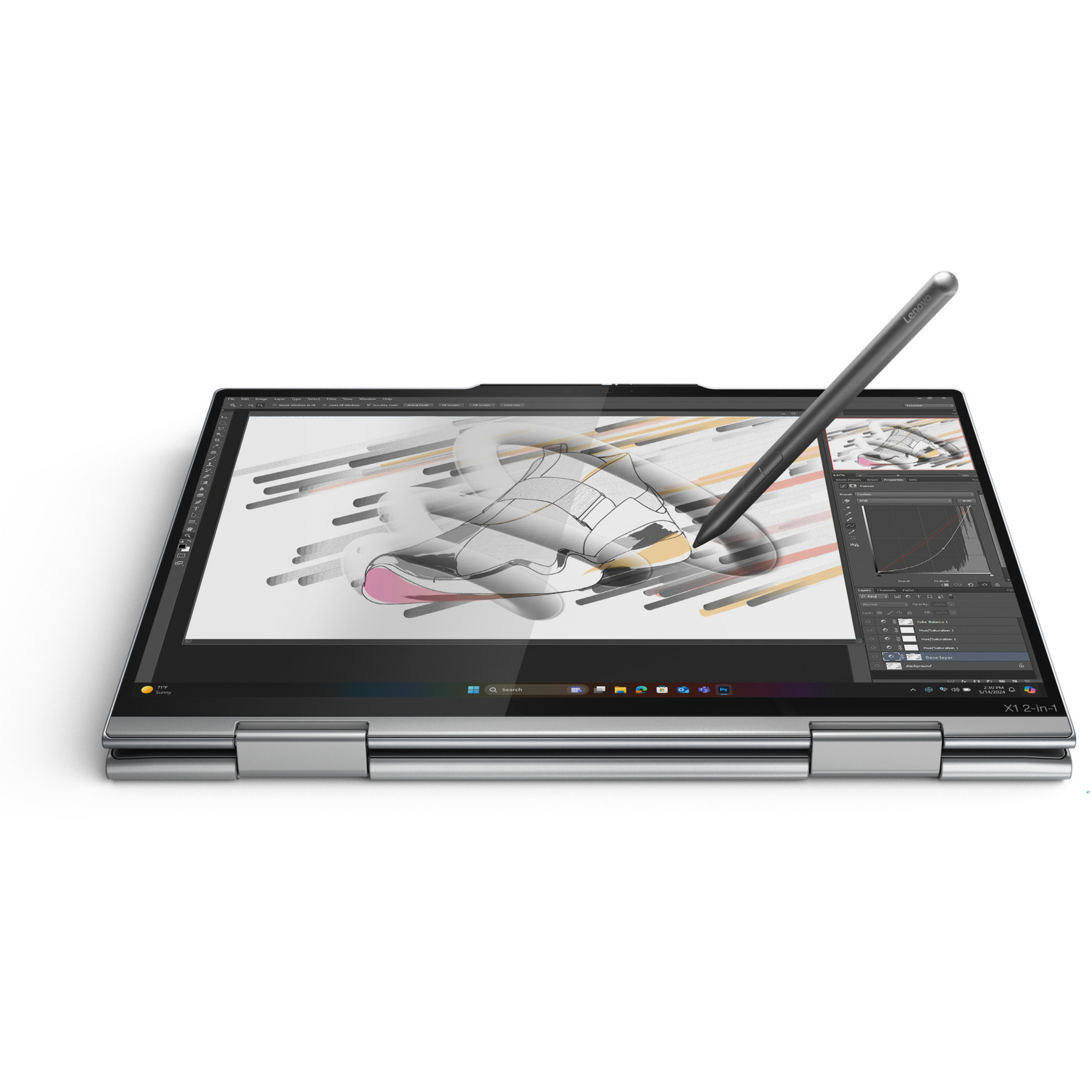 Lenovo ThinkPad X1 2-in-1 G10 Aura Edition (21NU001UGE), Notebook grau, Intel® Core™ Ultra 7 258V, Intel® Arc™ Graphics 140V, 32 GB LPDDR5X, 1 TB (1 TB SSD), Windows 11 Pro