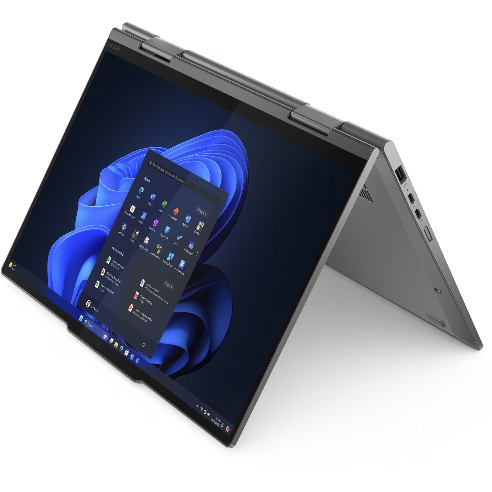 Lenovo ThinkPad X1 2-in-1 G10 Aura Edition (21NU001UGE), Notebook grau, Intel® Core™ Ultra 7 258V, Intel® Arc™ Graphics 140V, 32 GB LPDDR5X, 1 TB (1 TB SSD), Windows 11 Pro