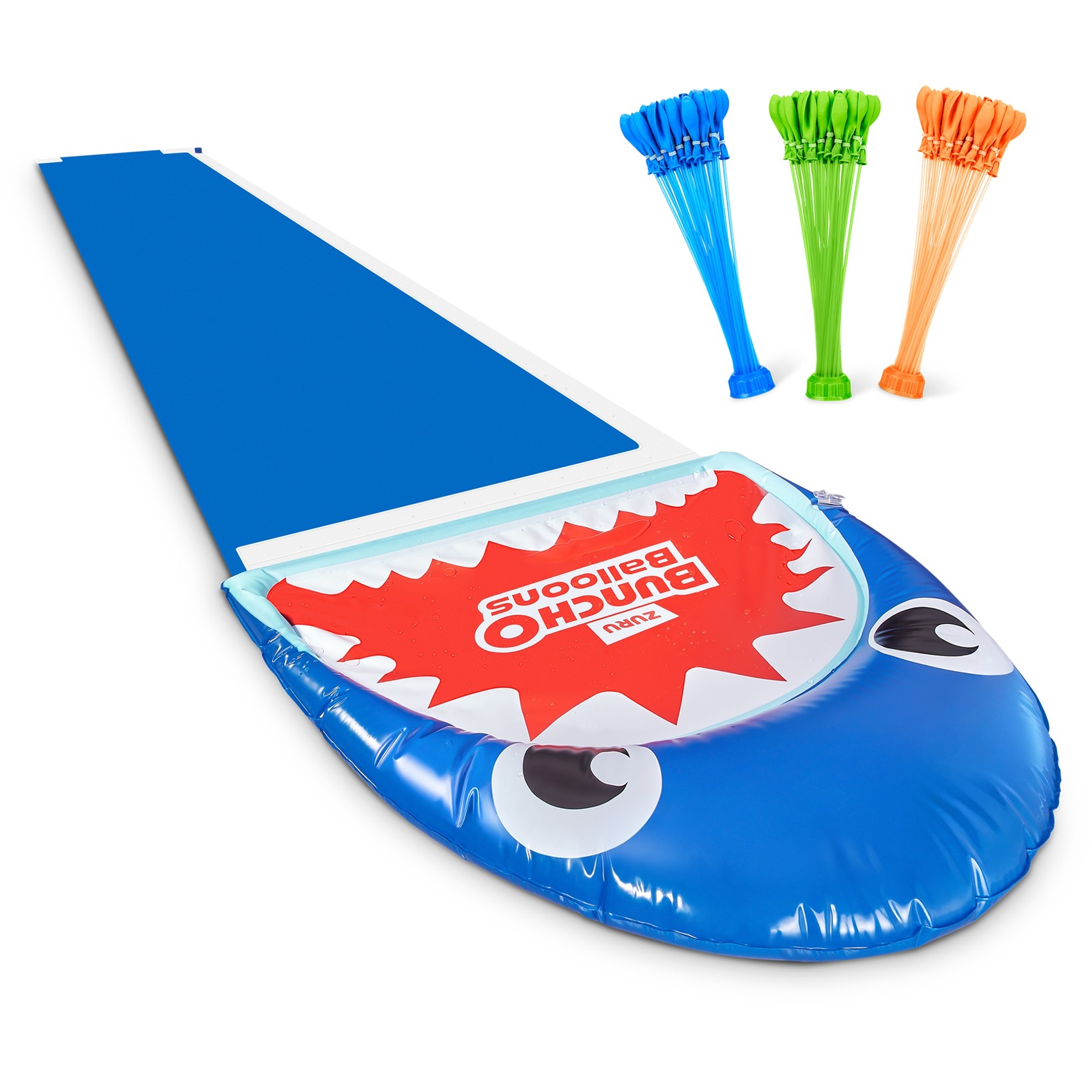 ZURU Bunch O Balloons - Wasserrutsche Hai mit 100 Wasserballons, Wasserspielzeug