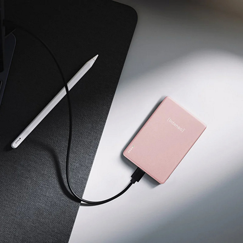 Intenso Magnetic Wireless Powerbank MW5000 Rosé rosa, 5.000 mAh, MagSafe, PD
