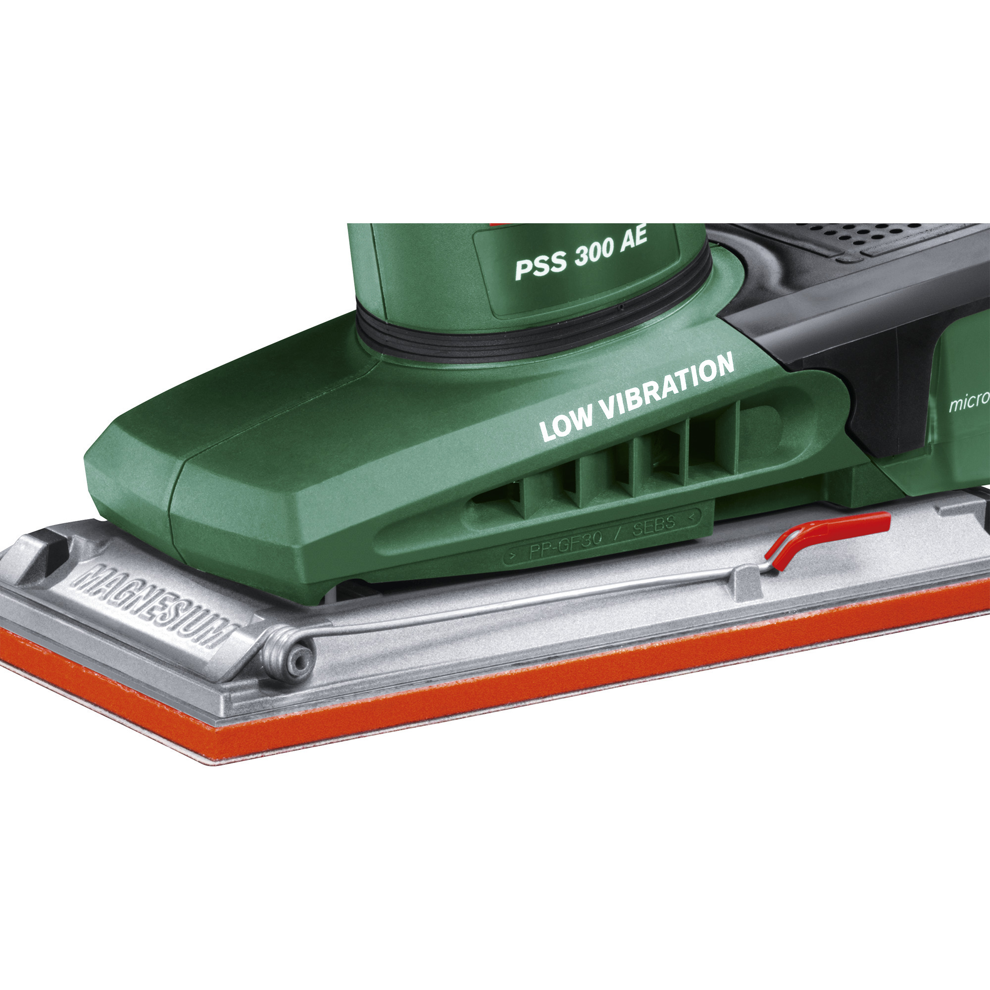 Bosch Schwingschleifer PSS 250 AE grün, 250 Watt, Koffer, 25-teiliges Zubehörset