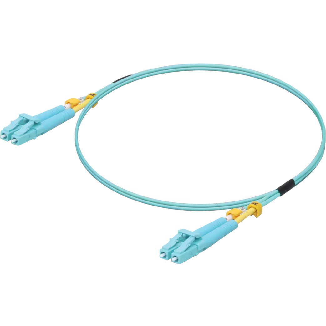Ubiquiti LWL Kabel 10 Gbps OM3 Duplex LC türkis, 1 Meter