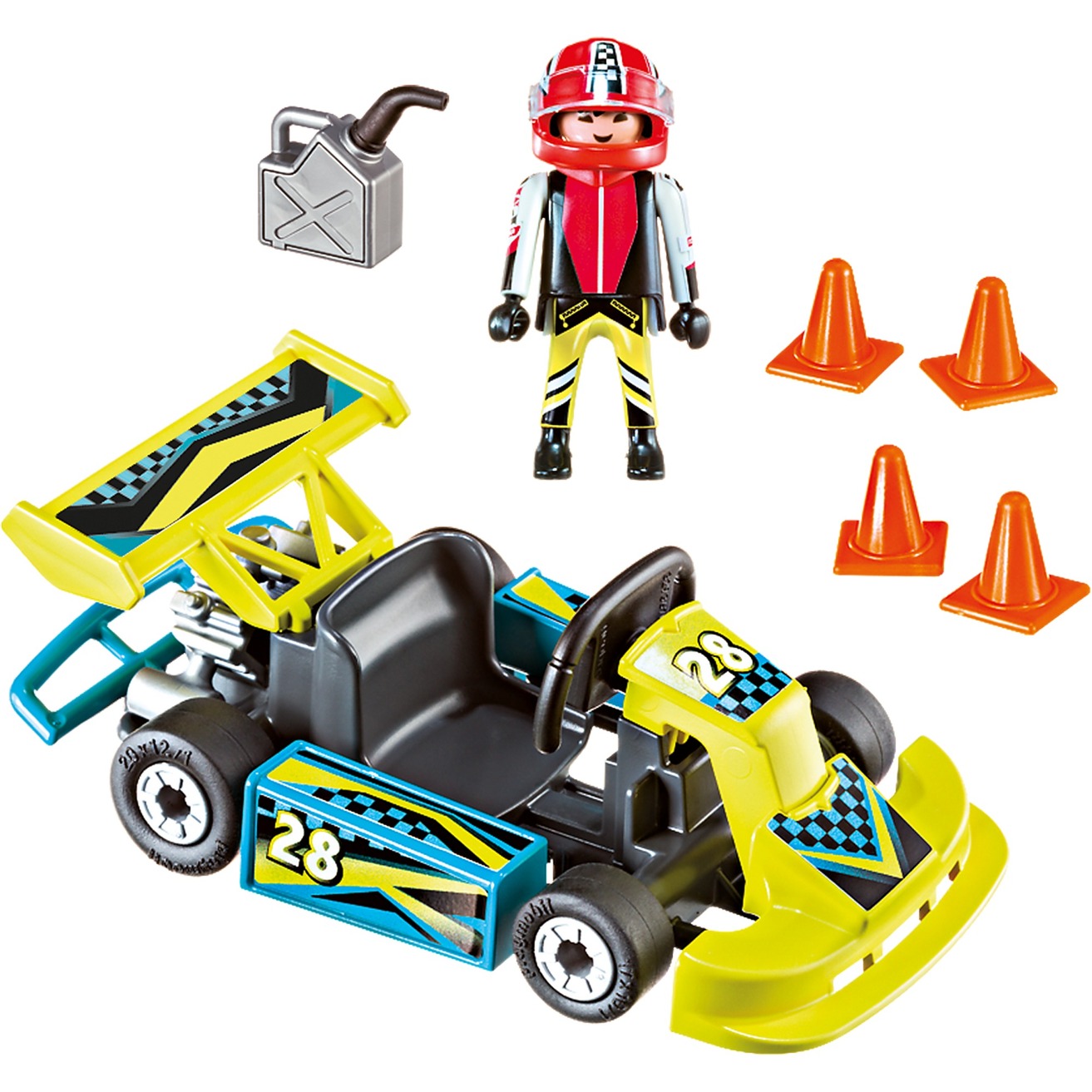 PLAYMOBIL 9322 Action Go-Kart-Rennfahrer zum Mitnehmen, Konstruktionsspielzeug