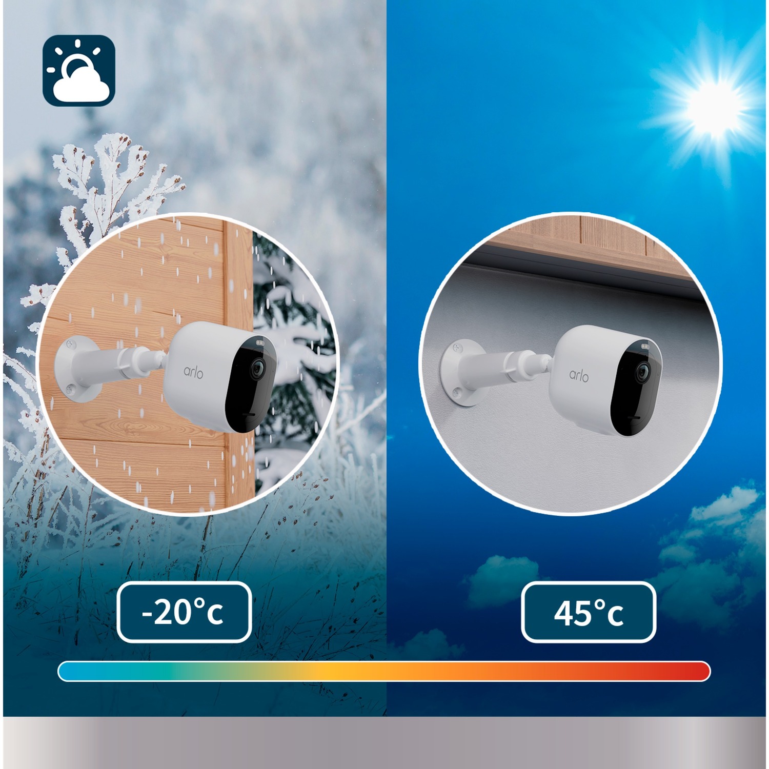 Arlo Pro 5 Spotlight, Überwachungskamera weiß/schwarz, 3er Pack, WLAN, Spotlight, 2K Auflösung