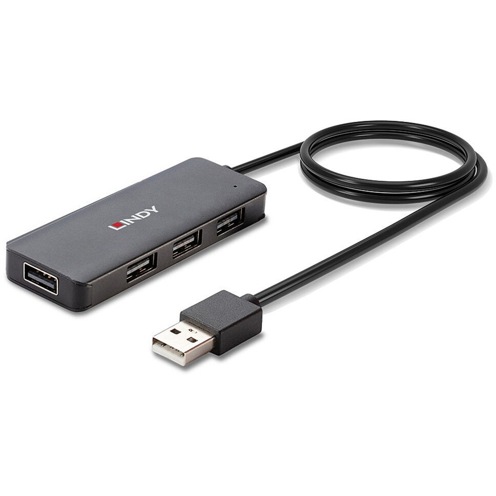 Lindy 4 Port USB 2.0 Hub, USB-Hub