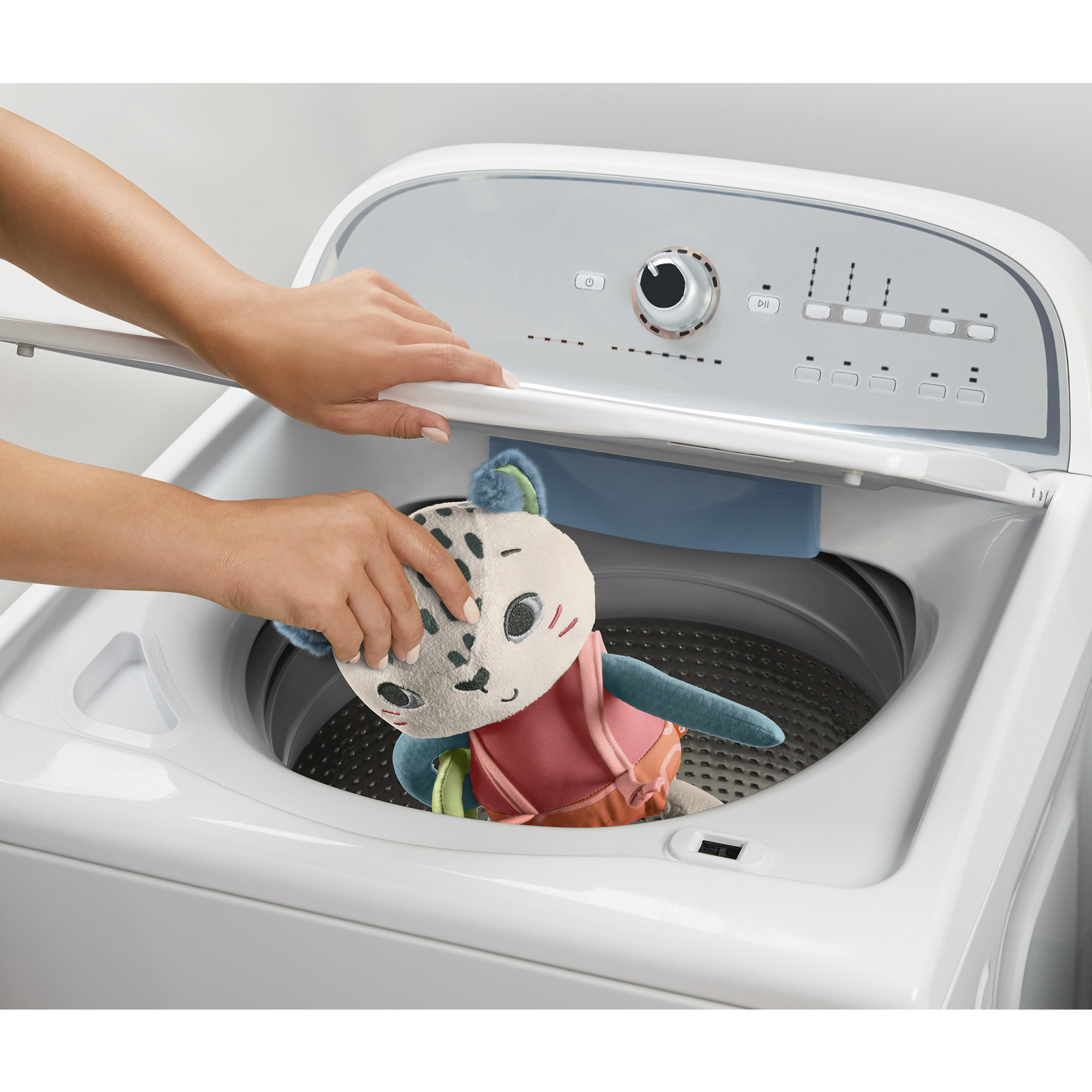 Fisher-Price Spiel-Schneeleopard, Kuscheltier sensorisches Spielzeug für Neugeborene