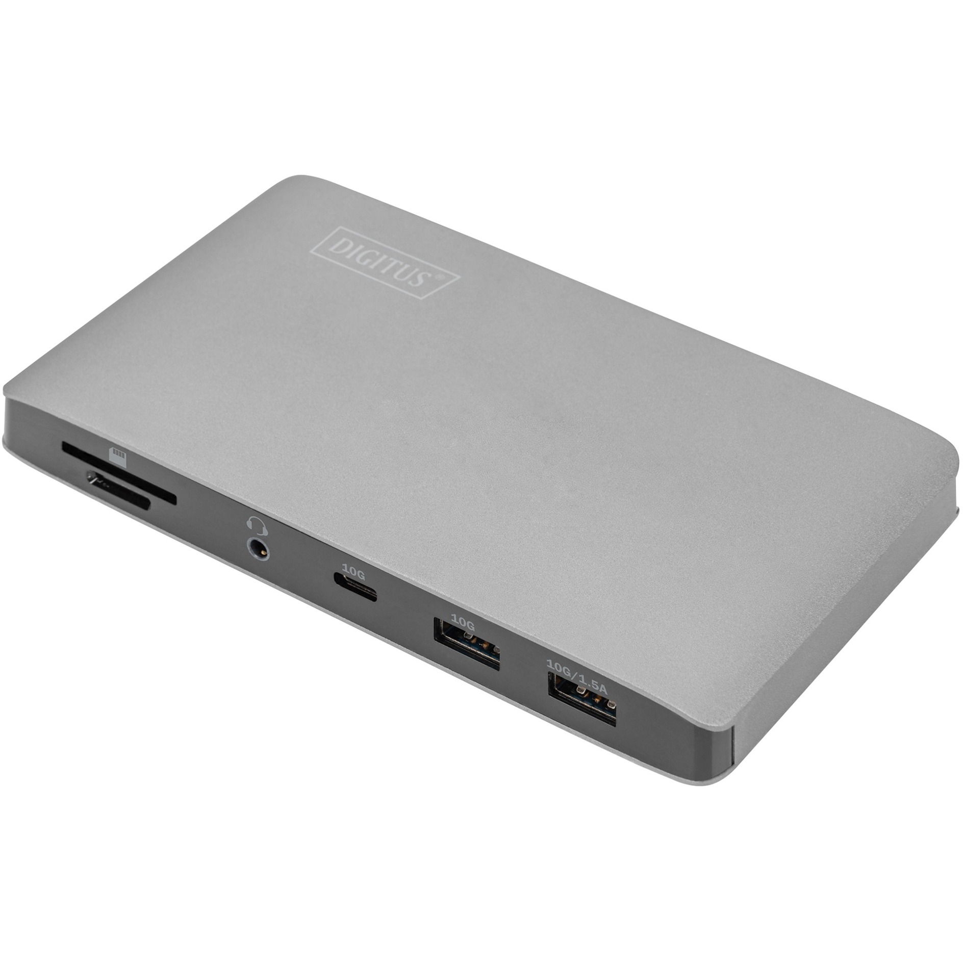Digitus Thunderbolt 3 Dockingstation 8K silber, HDMI, VGA, USB-A, USB-C, 3,5mm, SD/MicroSD