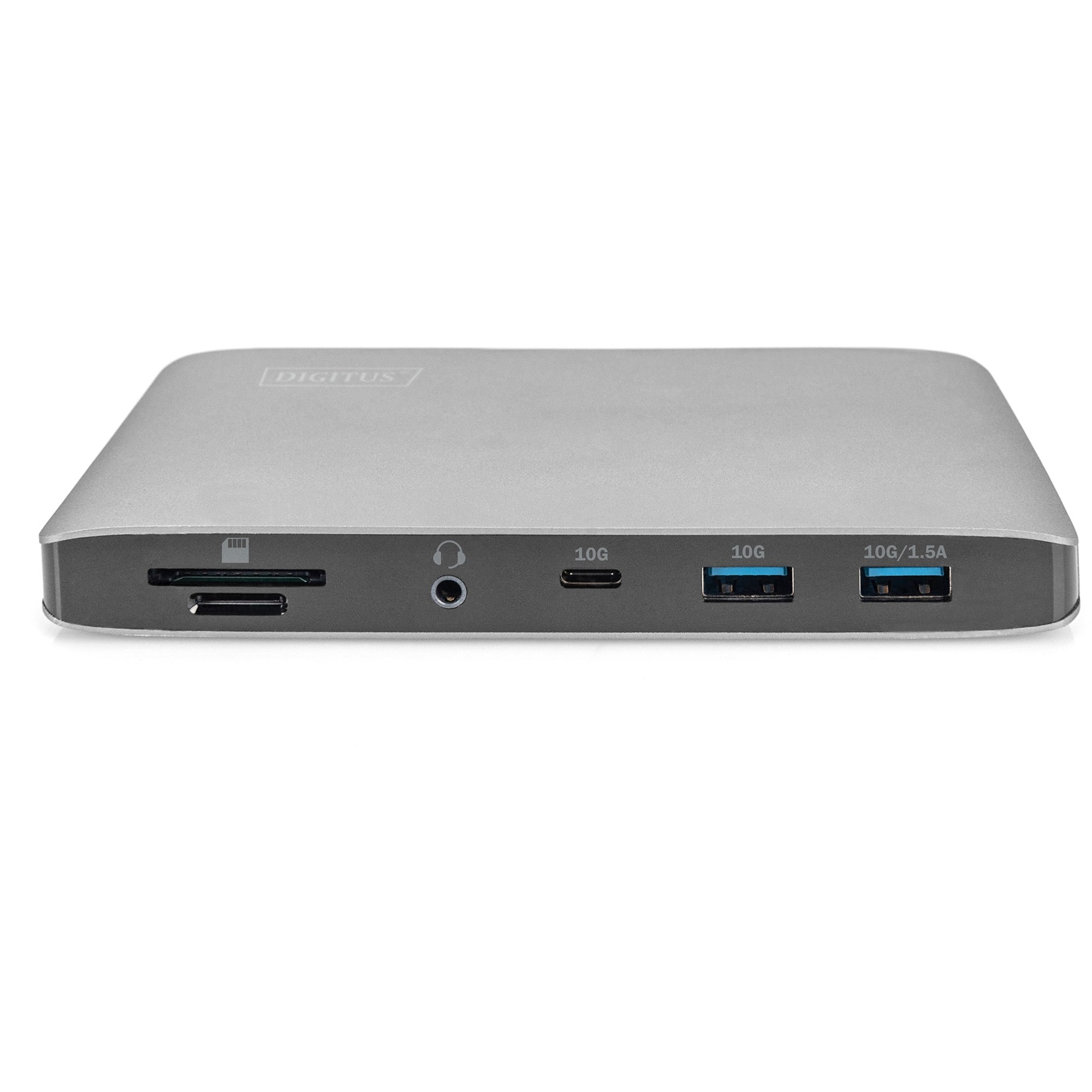 Digitus Thunderbolt 3 Dockingstation 8K silber, HDMI, VGA, USB-A, USB-C, 3,5mm, SD/MicroSD
