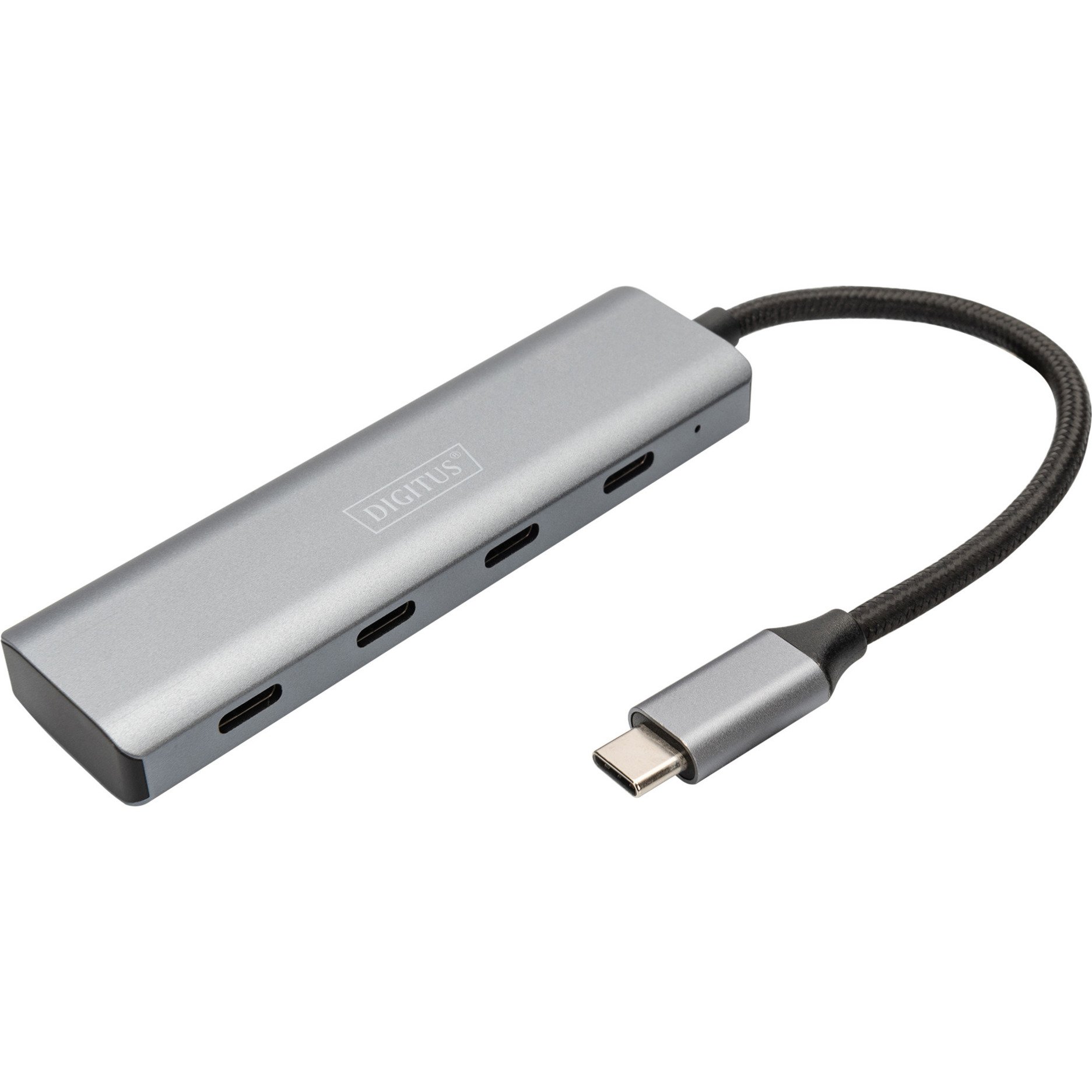 Digitus USB-C 4-Port, USB-Hub silber
