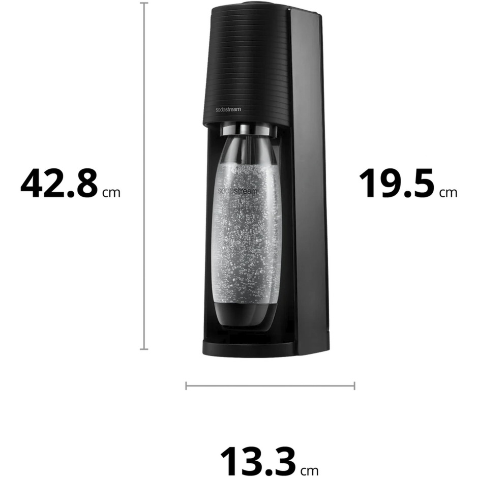 SodaStream Wassersprudler TERRA Megapack schwarz, inkl. 3 Kunststoffflaschen, CO₂-Zylinder