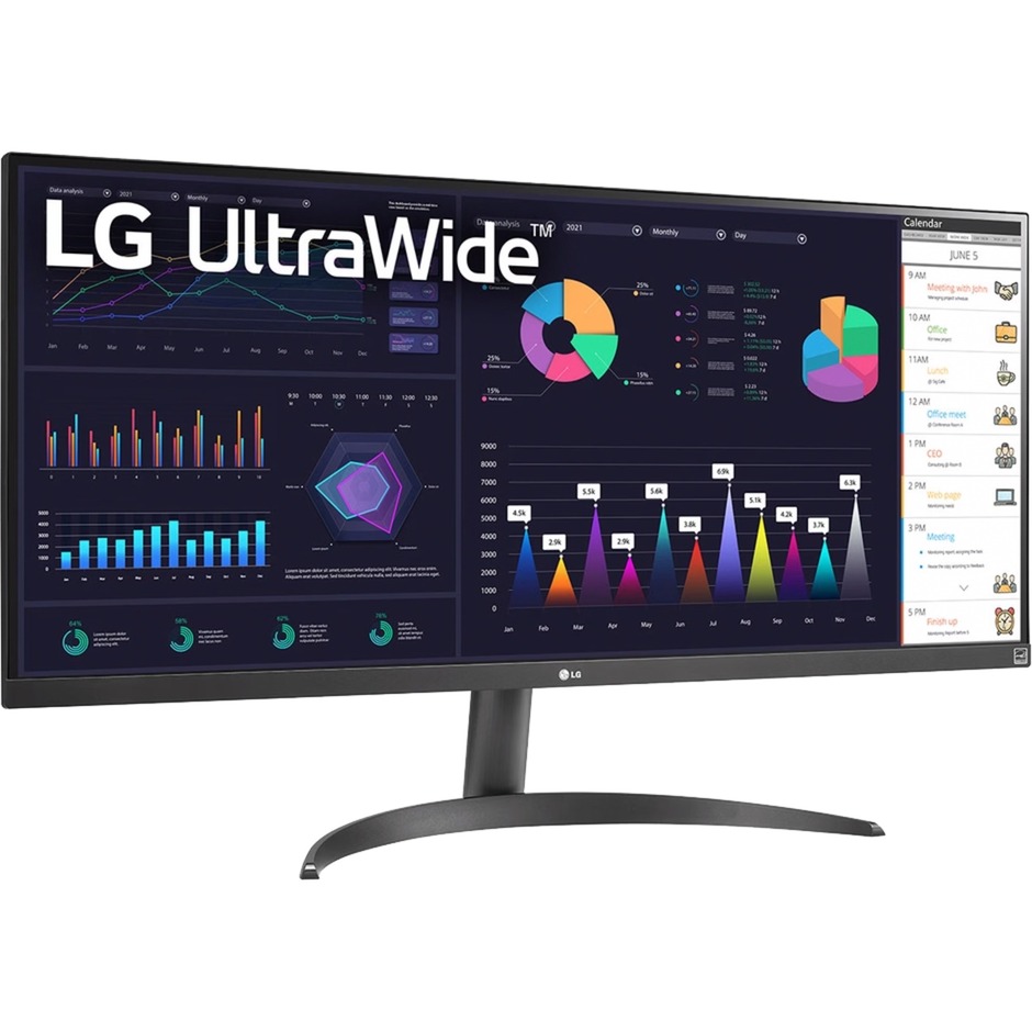 LG 34WQ500-B, LED-Monitor 87 cm (34 Zoll), schwarz, UW-FullHD, IPS, HDR, AMD Free-Sync, 100Hz Panel