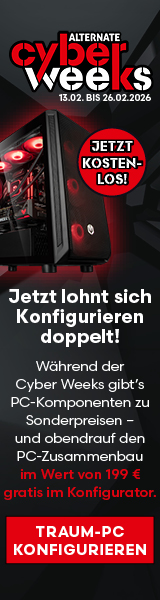 ALTERNATE Cyber Weeks - kostenlose Baupauschale