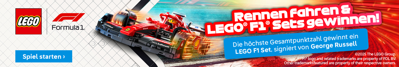 Rennen fahren & LEGO F1 Sets gewinnen