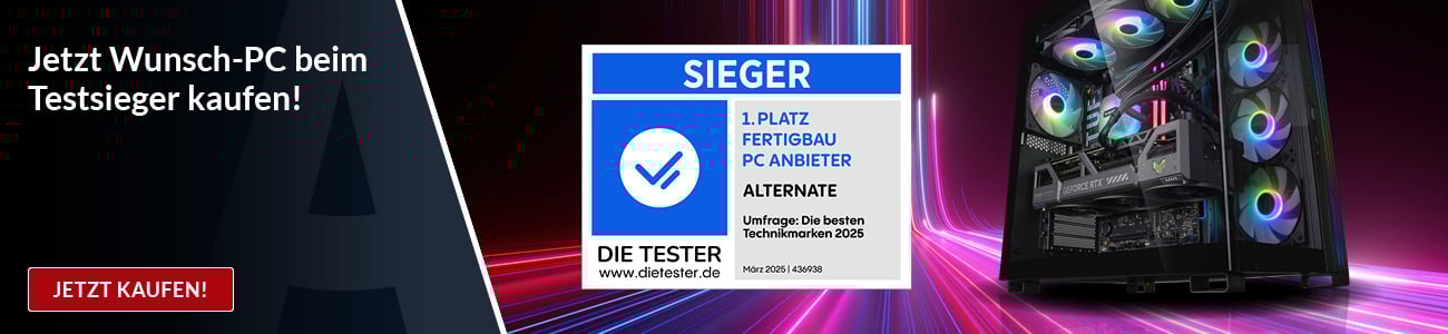 ALTERNATE PCs Siegel-Nutzung "Fertigbau PC Anbieter" für 1 Jahr